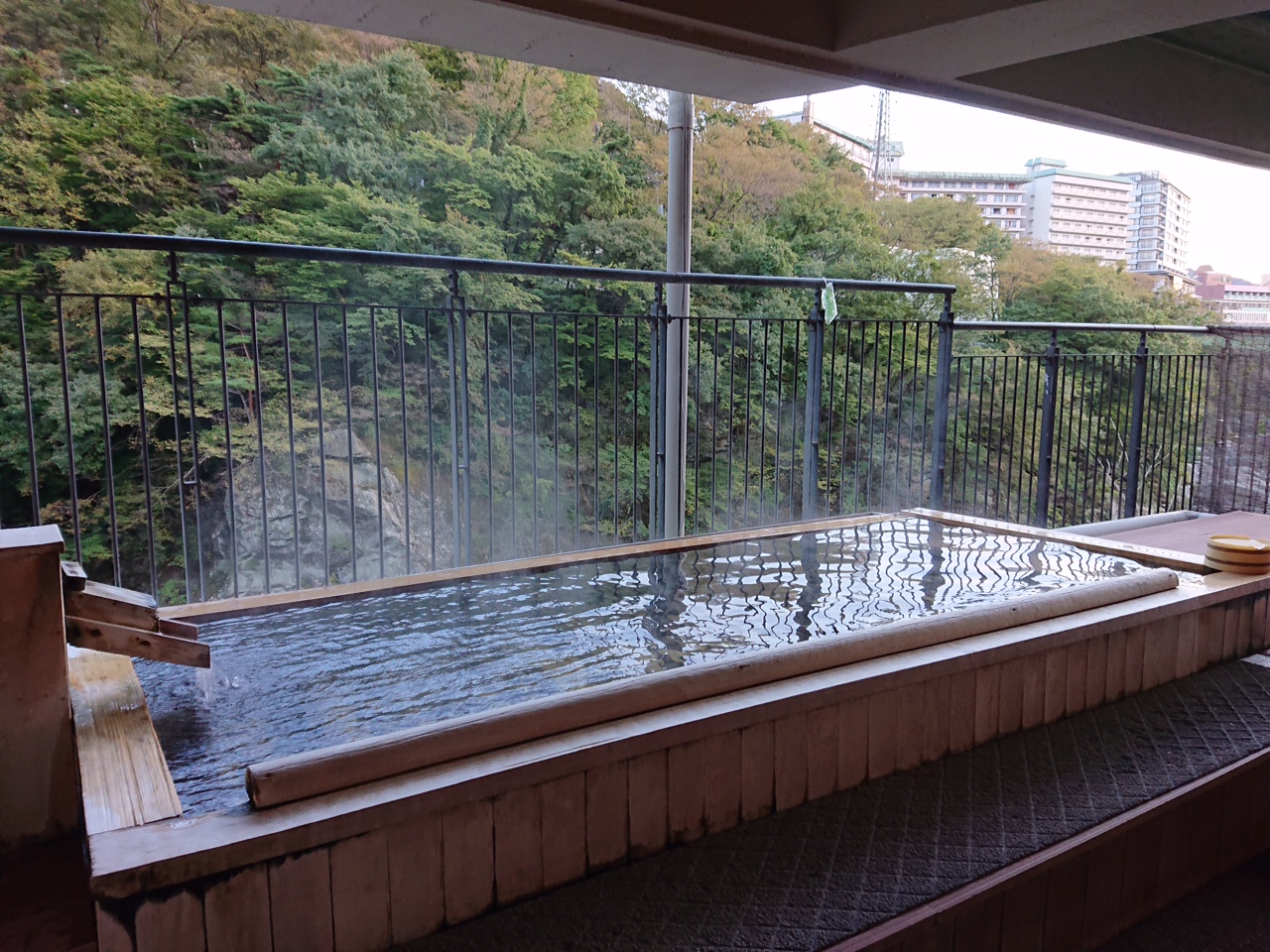 2種の源泉と鬼怒川の絶景を楽しむ大浴場…