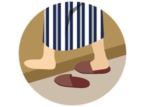 在更衣室前把鞋子脫掉吧