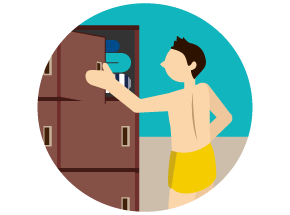 在更衣室換衣服吧！