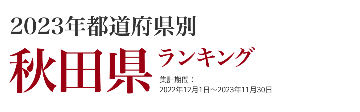 秋田県ランキング