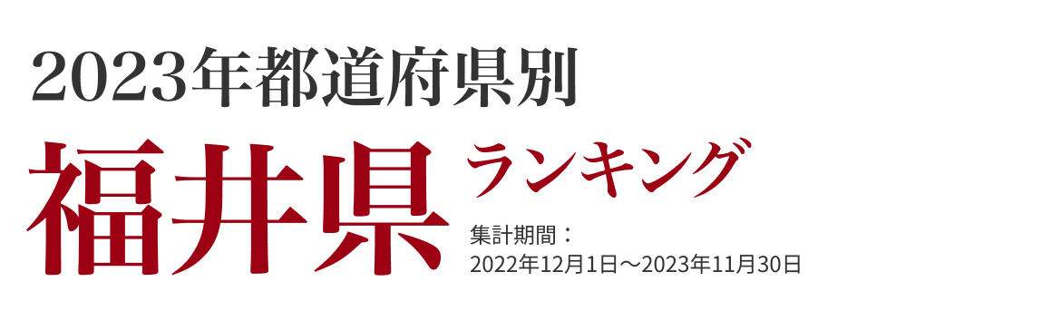 福井県ランキング
