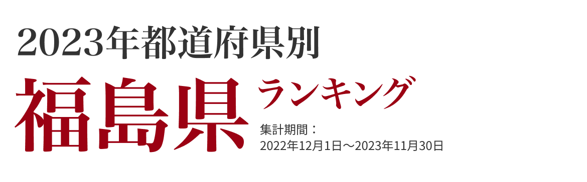 福島県ランキング