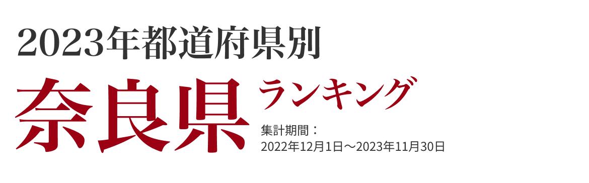 奈良県ランキング