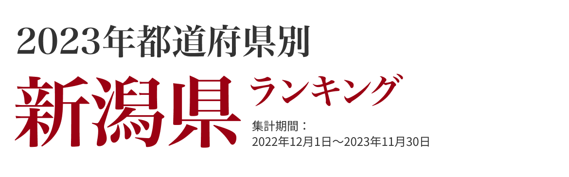 新潟県ランキング