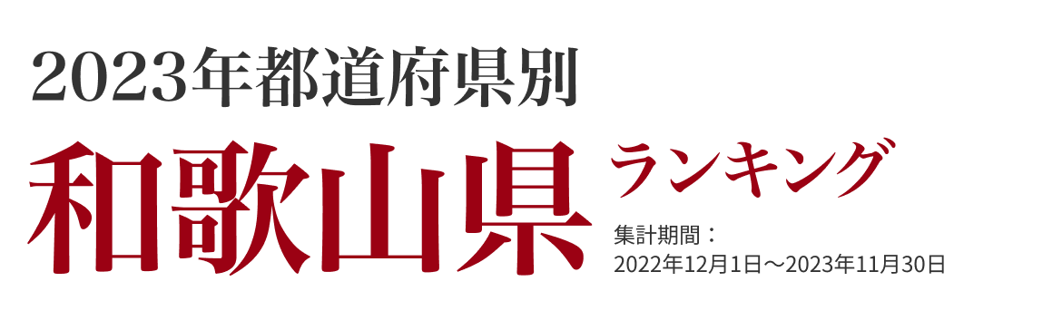 和歌山県ランキング