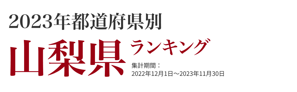 山梨県ランキング